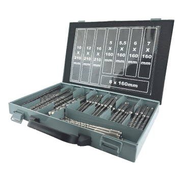 75pce Set 5/5.5/6/7/8x160mm, 10/12/16x210mm Metal Case Set 75pce Set 5/5.5/6/7/8x160mm, 10/12/16x210mm Metal Case Set