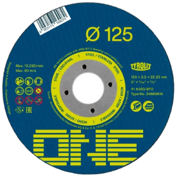 115x1.0x22.23mm Flat Disc ONE PK of 25 Stl/Inox 115x1.0x22.23mm Flat Disc ONE PK of 25 Stl/Inox
