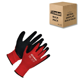 Foam Latex Grip Gloves-Trade Box 120 Pairs Size 9 (L)
