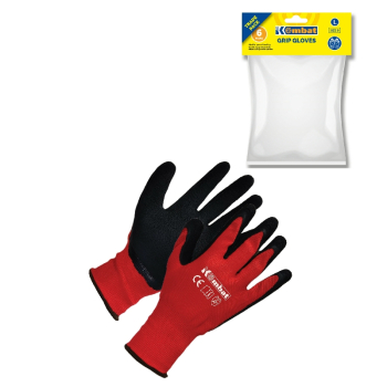 Foam Latex Grip Gloves-Trade Pack 6 Pairs Size 9 (L)