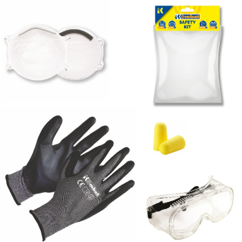Safety Kit-Nitrile Gloves 9(L) FFP2 x1,Goggles,Ear Plugs 1PR